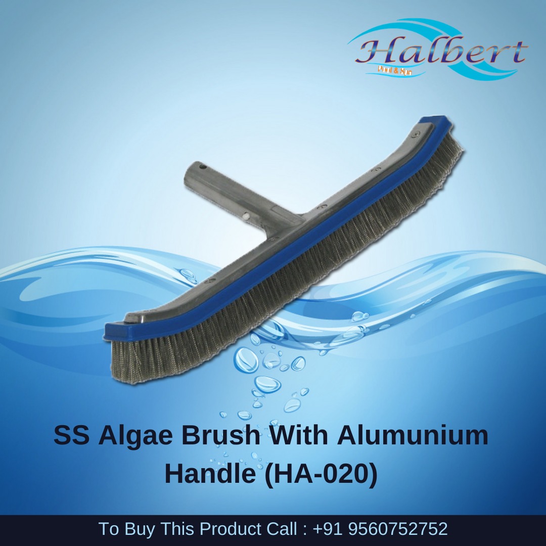 Stainless Steel Algae Brush with Aluminium back 18 Inch