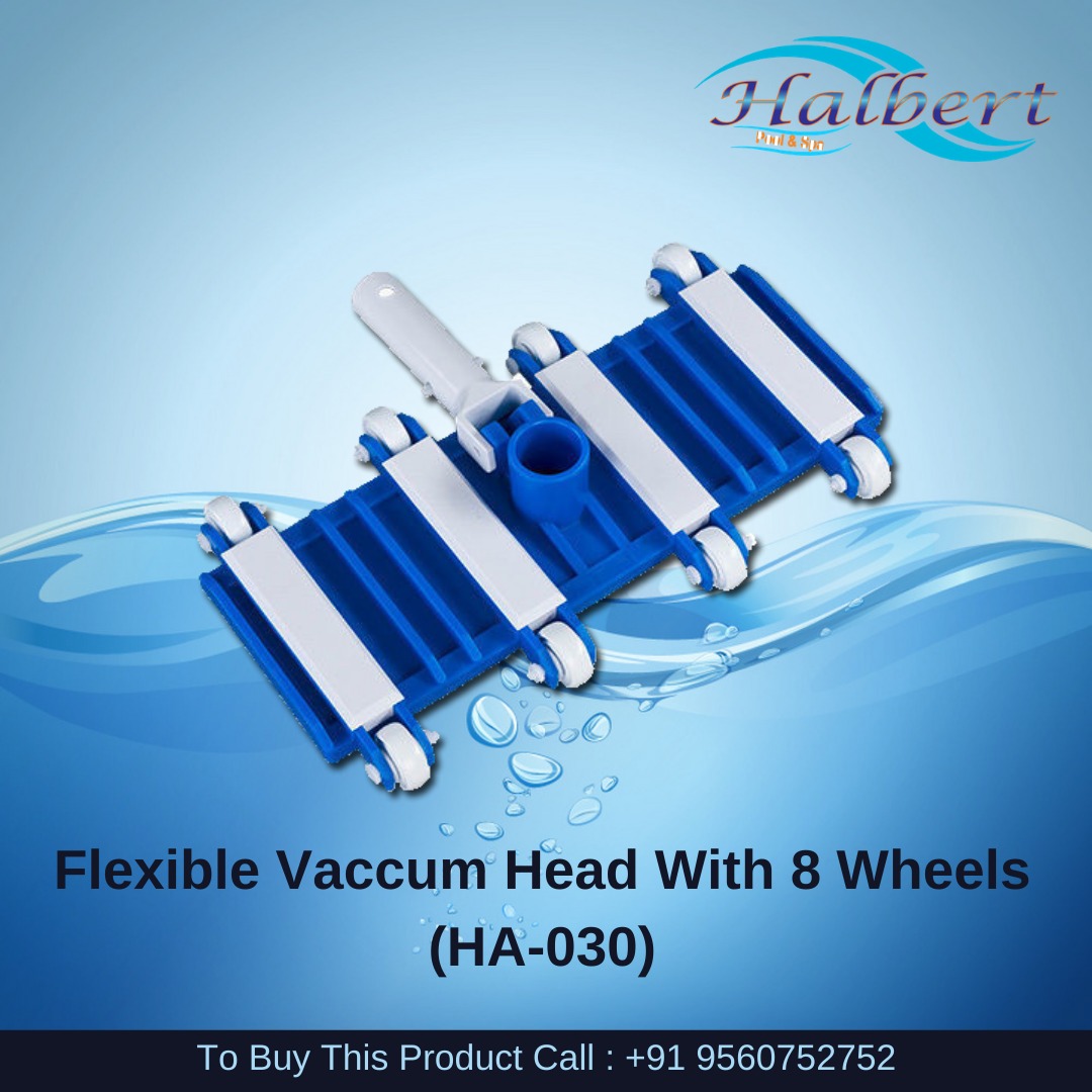 Flexible Vacuum Head for in Ground Pools with 8 Wheels
